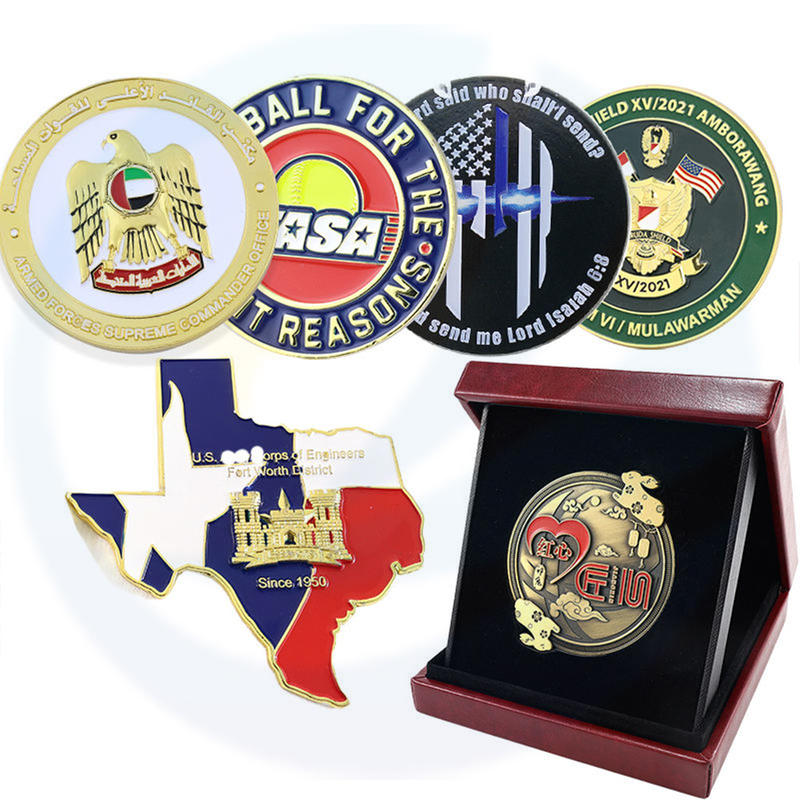 Fabricant Custom 3D Challenge Coin Custom gravable Metal Ematel Commorative Commémorative Souvenir Coin