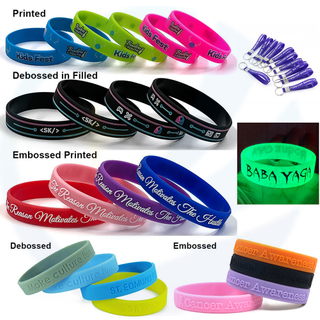 Bracelet en caoutchouc de bracelet en caoutchouc personnalisé à encre personnalisée en silicone pour cadeaux promotionnels et commerciaux
