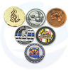 Logo personnalisé Logo personnalisé 3d Zinc Alloy Brass Gravure Souvenir Émail Coin Manufacturer Chowes Coins