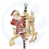 Emblem de Noël personnalisé, épingles 3D de décoration de vacances, épingle à revers