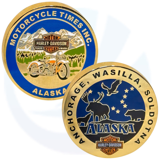 Motorcycle de motard personnalisé Competition de route Open Road Coins commémoratifs Harley Davidson Challenge Coin