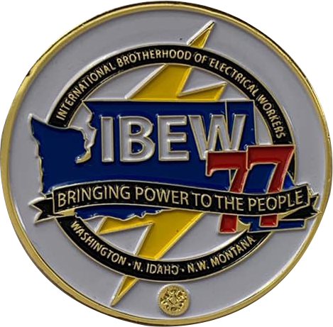 Pièces de commande militaire personnalisées personnalisées Custom IBEW Challenge Coins