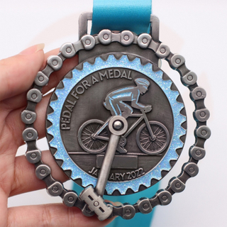 Fabriquer la médaille de jeu de vélo de course personnalisée de conception créative personnalisée