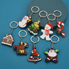 Couchette de Noël personnalisée Keychain mignon Keychains promotionnels de Santa Pvc Pendentif cadeau de Noël