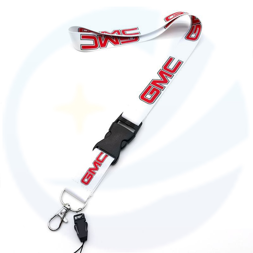 Personnalisez la voiture à moteur Lanyard Transfert de chaleur Impression Lanyard Téléphone mobile Carte de travail Col Lanyard Corde Logo Band de voitures Logo Ribbon Logo