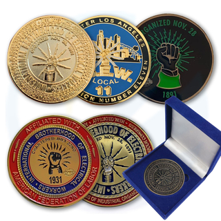 Pièces de commande militaire personnalisées personnalisées Custom IBEW Challenge Coins