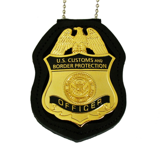 Officier du CBP US DUSIQUE et BATTE-BRONDE Protection Badge Replica Movie d'accessoires