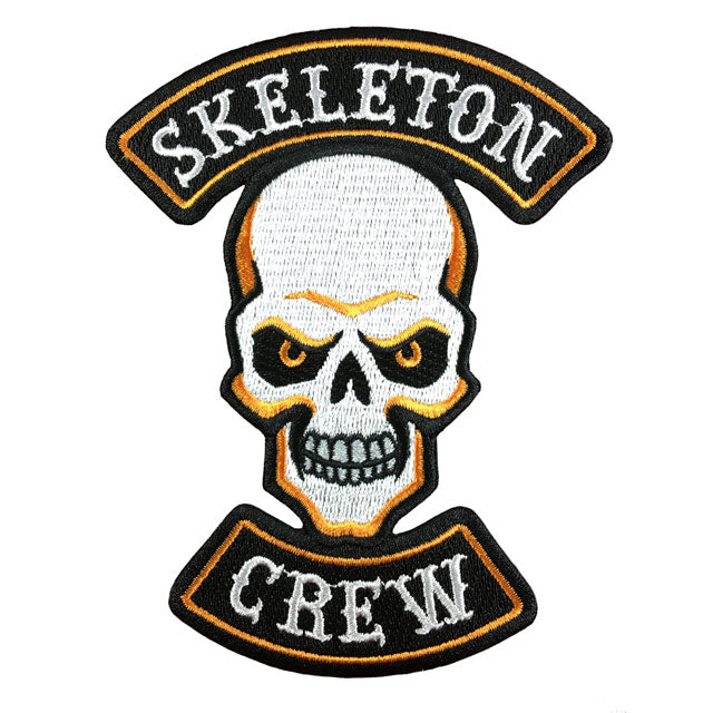 Patch personnalisé Broid Big Atom grande taille Broidered Skull Biker Wholesale Personnalized Iron On Hand Patches pour Hat