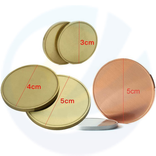 Logo personnalisé Gold Silver Copper Solid Metal Metal 30 mm 40 mm 50 mm Challe Coin vierge pour la gravure laser en fibre