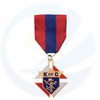Médaille de badge des Chevaliers de Colomb sur le zinc de zinc. 