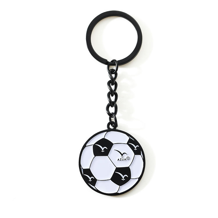T-shirt de football personnalisé porte clés en métal pour cadeau