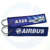 Course Airbus personnalisé A320 broderie porte-clés de clé de trousse en polyester