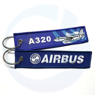 Course Airbus personnalisé A320 broderie porte-clés de clé de trousse en polyester
