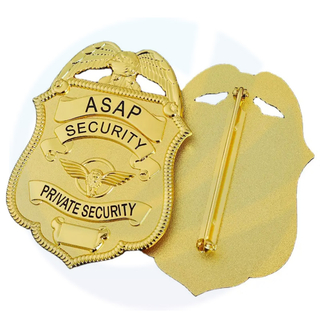 Article de police personnalisé Article d'usine Factory Police Officier de police Badge Manufacteur Metal Crafts Made NYPD Badge Full Gold Placing Soft Enamel Pin de revers personnalisés