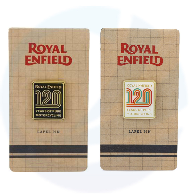 Royal Enfield Motorcycle personnalisé 120 ans d'épingles à revers à roues