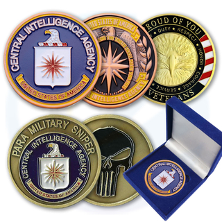 Département du gouvernement des États-Unis personnalisé Central Intelligence Agency Challenge Coin Metal CIA FBI DEA Challenge Coin