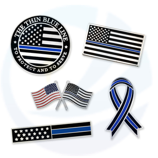 Badge de police américain Bataille de revers INSIGNIA COP THE-DIMENDENCE CAP METAL METAL PIN BADGES Fournisseurs