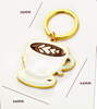 Couchette en gros personnalisée 3D Couchette porte-clés Luxury Luxury Mignon Designer Coffee Metal Metal Keychain Accessoires Cadeau