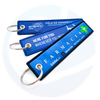 Cadeaux promotionnels en tissu à jet à jet bon marché personnalisé Keychains porte-clés tissés tissés