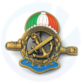 Custom Italie A.N.A.I.M. Associazione Nazionale Arditi Incursori Marina Navy Military Metal Metal Badge 