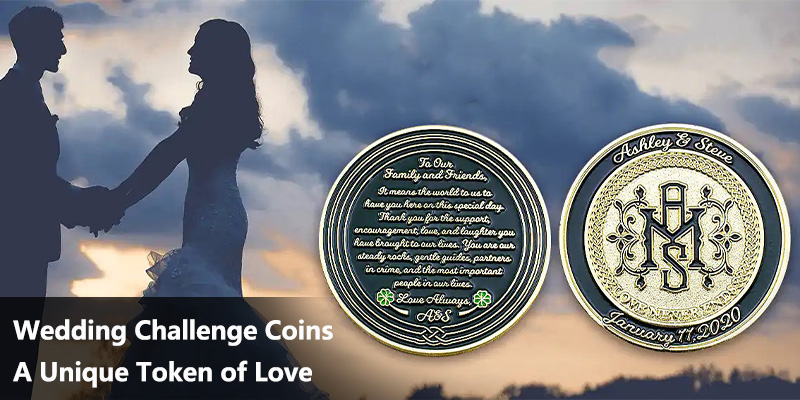 Coins de défi de mariage: un jeton unique d'amour