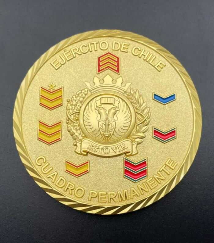 Custom bon marché Gravure Metal Metal Alliage commémoratif Chili Coins Chilien Challenge Logo Coin Maker Vente