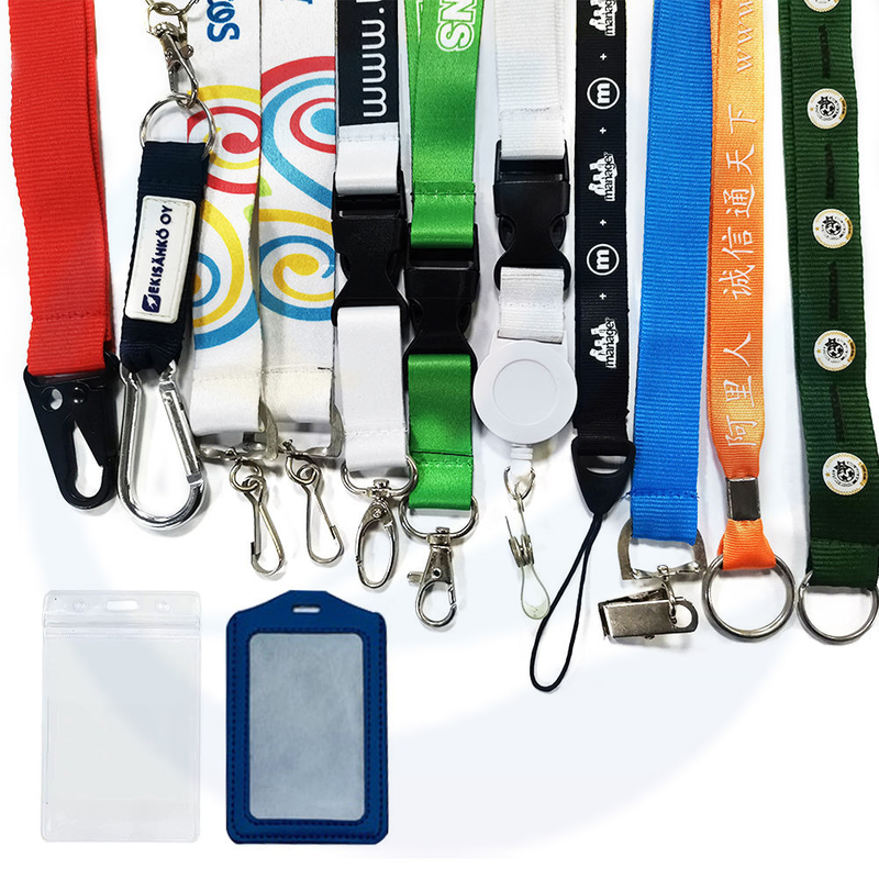 Couvure de sublimation tissée de la soie de concepteur Couchette de porte cursus de curserie imprimé personnalisée Lanyards avec logo