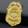 Article de police personnalisé Article d'usine Factory Police Officier de police Badge Manufacteur Metal Crafts Made NYPD Badge Full Gold Placing Soft Enamel Pin de revers personnalisés