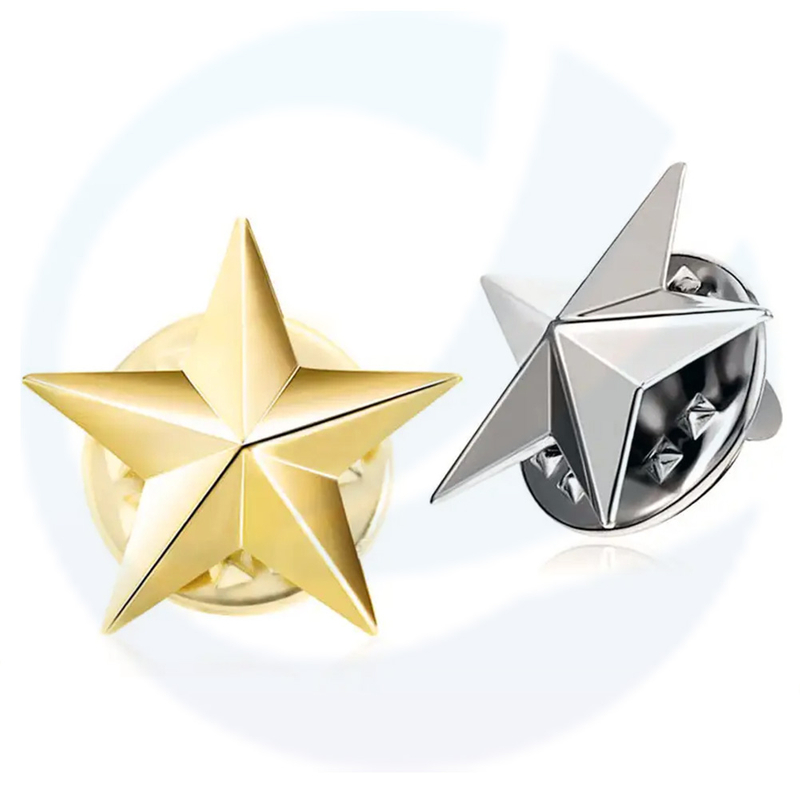 Journée de l'indépendance Célébration de la fête du Travail Metal Star Badge Lapel Pin