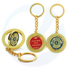 Spinning Key Chain Personalisado Design Gold Soft Enamel Keychain Spinner Reverse Custom Lion Club 3D Logo Logo