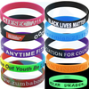 Bracelets en silicone personnalisés, faites vos propres bracelets en caoutchouc avec message ou logo, bracelet personnalisé de haute qualité