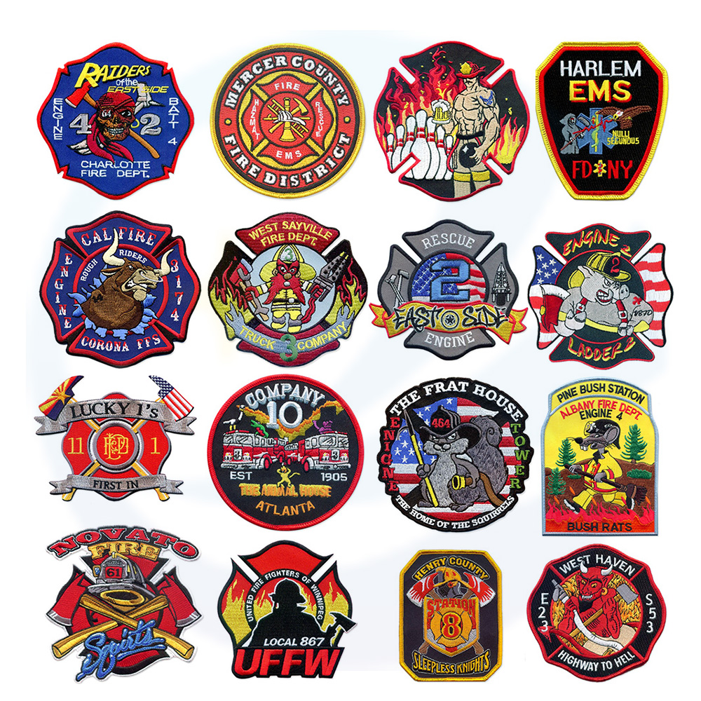 Patchs de broderie de pompiers personnalisés