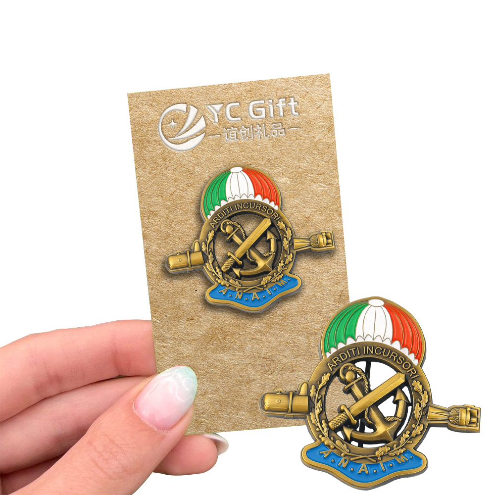 Custom Italie A.N.A.I.M. Associazione Nazionale Arditi Incursori Marina Navy Military Metal Metal Badge 