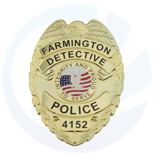 Farmington Detective Police Badge Replica Movie d'accessoires avec n ° 4152
