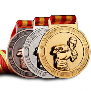 Médailles d'or de fabrication de fabrication 3D personnalisées Médaille de boxe en émail doux à vendre