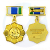 Aucune commande minimale de médaille de badge en vide sur mesure Médaille d'or plaqué en métal et badges