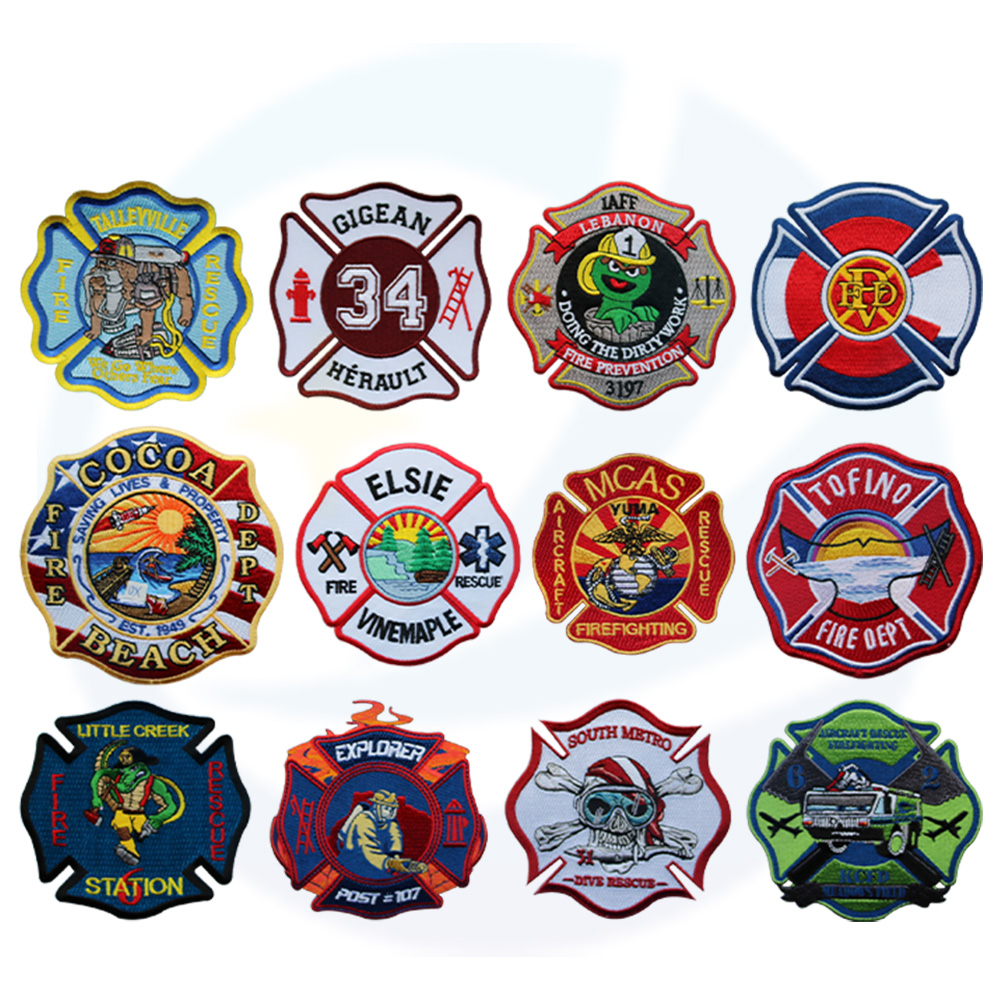 Vente d'usine directe OEM Patches de pompiers de haute qualité personnalisées pour accessoires de vêtements