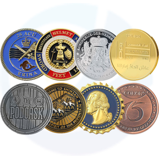 Conception gratuite Gold Silver ENAMEL Challenge Coin Die Die Stamped Zinc Alloy 2D 3D Metal Token Custom Coins Coins Coins