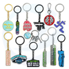 Échantillon gratuit Soft Hard Enamel Key Chain Letter personnalisé Zinc Alloy Metal Keyholder Keyring 3D Gold Silver Cartoon Anime Keychain