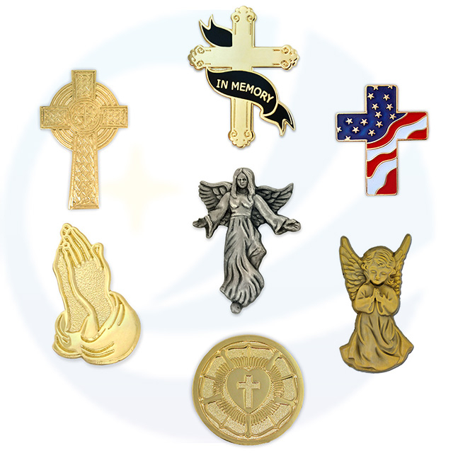 Jésus Cross Brooch croyance personnalisée Badges de revers chrétiens Christian Religion Religion Brooch Pin Cartoon Métal Épingles en émail doux pour amis