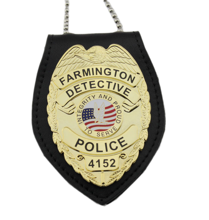 Farmington Detective Police Badge Replica Movie d'accessoires avec n ° 4152