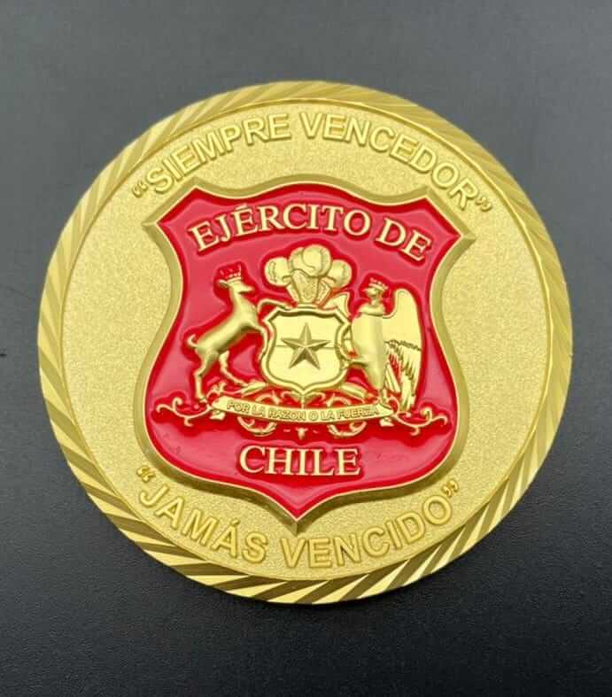 Custom bon marché Gravure Metal Metal Alliage commémoratif Chili Coins Chilien Challenge Logo Coin Maker Vente
