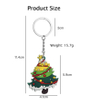 Couchette de Noël personnalisée Keychain mignon Keychains promotionnels de Santa Pvc Pendentif cadeau de Noël