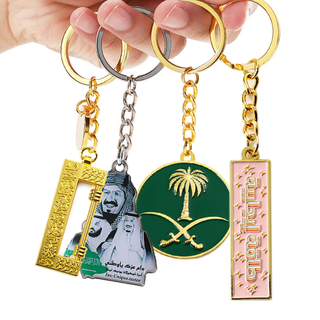 Grossalités en gros de Saudi Arabie Company Souveniture Souvenir Keyring Custom Double face Email M JEINGHAIN POUR CADEAU