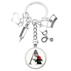 Infirmière en métal de mode personnalisée Keychain Docteur masque clés de la chaîne de clés Pendant Paramédic Décoration Docteur Keadchains