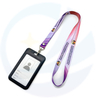 Lanyards avec logo Custom colorant sublimation polyester rose rose id badge support avec logo coutume