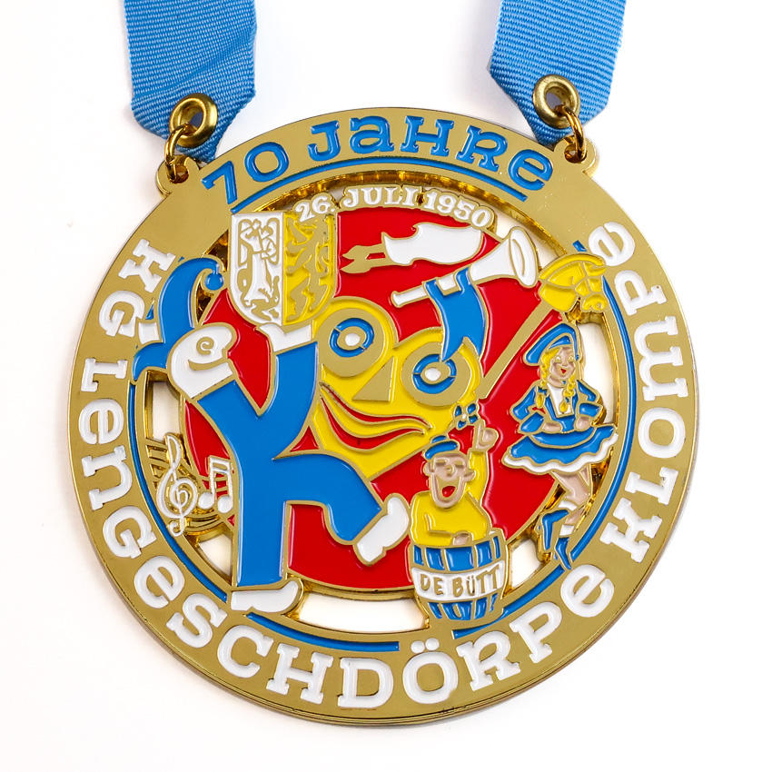 Médaille de médaille de médailles de médailles de médailles de carnaval coloré.