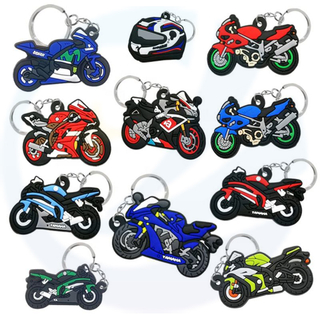 Pold Pendant Cartoon Animation Custom Logo Gift Motorcycle Double face PVC Keychain
