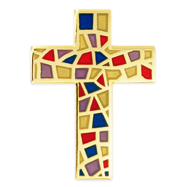 Jésus Cross Brooch croyance personnalisée Badges de revers chrétiens Christian Religion Religion Brooch Pin Cartoon Métal Épingles en émail doux pour amis