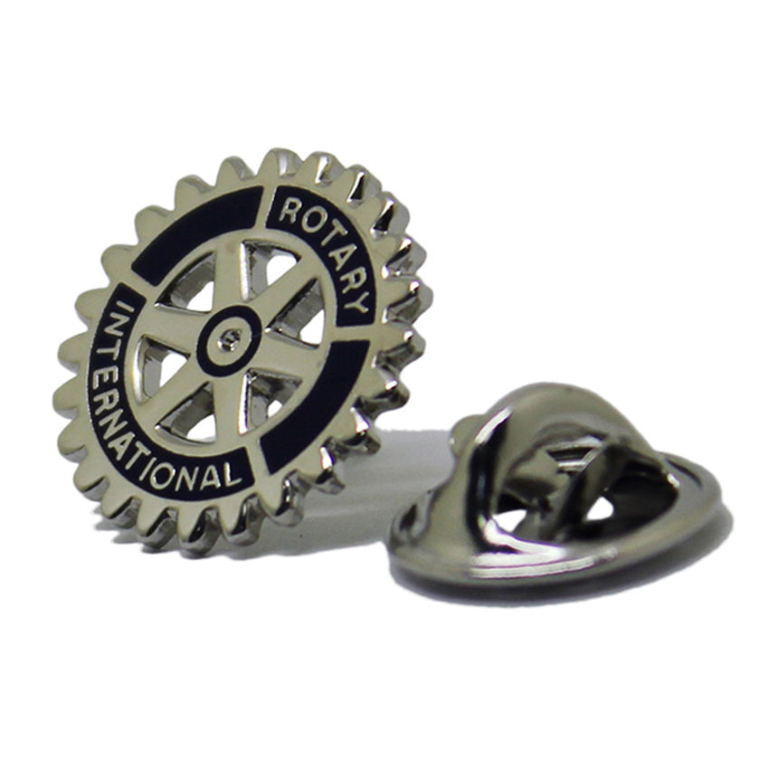 Metal Metal Wholesale International Drehs Tift Tift Soft Enemel Rotary Club Badge Pin de badge